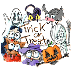 [LINEスタンプ] ハロウィーンキッズの画像（メイン）