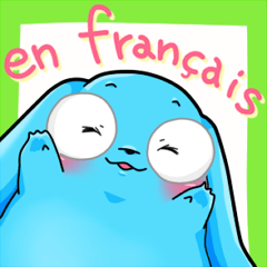 [LINEスタンプ] でかめうさぎ-フランス語版-