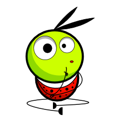 [LINEスタンプ] Bug green ball #Englishの画像（メイン）