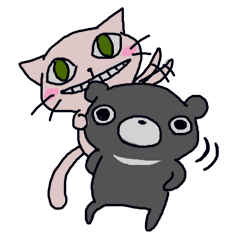 [LINEスタンプ] くまにゃんこ