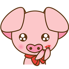 [LINEスタンプ] キュートなピンクの子豚トゥトゥ