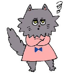 [LINEスタンプ] 不満顔の猫