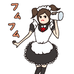 [LINEスタンプ] みんなのメイドくるみちゃん