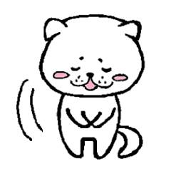 [LINEスタンプ] ふて猫とぽよ犬の喜怒哀楽。（英語版）の画像（メイン）