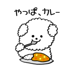 [LINEスタンプ] もこもこトトちゃん～ご飯編～の画像（メイン）