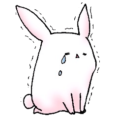 [LINEスタンプ] 弱弱うさぎの画像（メイン）