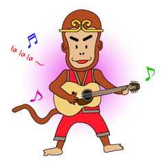 [LINEスタンプ] お猿のギタリスト「しのやん」の画像（メイン）