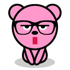 [LINEスタンプ] メガネのピンクベア