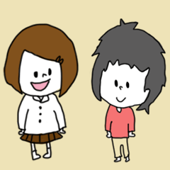 [LINEスタンプ] Asachan ＆ Kabochakun