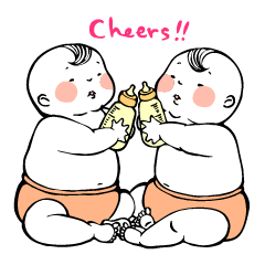 [LINEスタンプ] Baby ＆ Little Pigの画像（メイン）