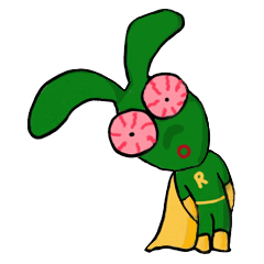 [LINEスタンプ] Rabbo (super rabbit hero)