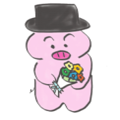 [LINEスタンプ] 紳士なブタ