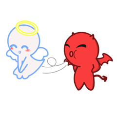 [LINEスタンプ] Little Devil ＆ Angelの画像（メイン）