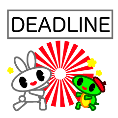 [LINEスタンプ] Editor Rabbit and Writer Turtle English