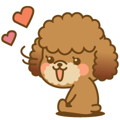 [LINEスタンプ] かわ犬 トイプードル