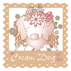 [LINEスタンプ] Cream Dog -Boys and girls papersの画像（メイン）