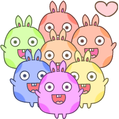 [LINEスタンプ] 面白いウサギ