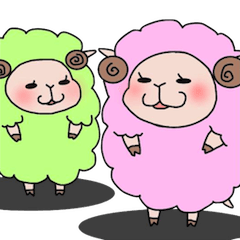 [LINEスタンプ] Fluffy sheep.の画像（メイン）