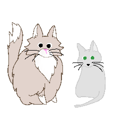 [LINEスタンプ] ノル猫君とロシ猫さんの画像（メイン）