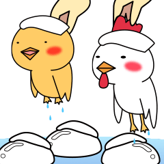 [LINEスタンプ] 温泉ひよこ