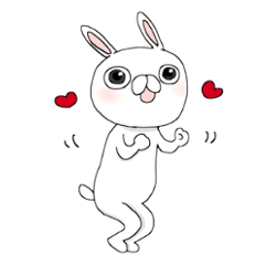 [LINEスタンプ] しろうさぎさん