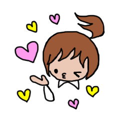 [LINEスタンプ] ポニテgirl