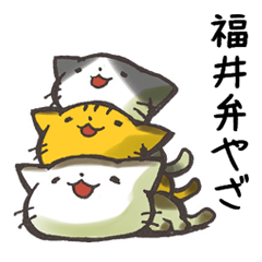 [LINEスタンプ] 福井弁にゃんこスタンプの画像（メイン）