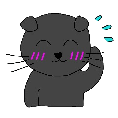 [LINEスタンプ] 黒猫のぽっくん 1