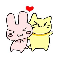 [LINEスタンプ] うさぎちゃんとねこさん