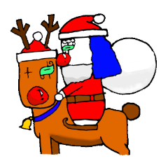 [LINEスタンプ] small pierrot santa