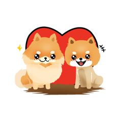 [LINEスタンプ] 17 PomPom Dogの画像（メイン）