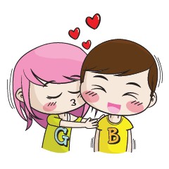 [LINEスタンプ] Boy Meets Girlの画像（メイン）