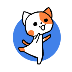 [LINEスタンプ] みかん色のねこの画像（メイン）