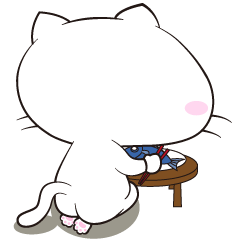 [LINEスタンプ] ねこのせなかの画像（メイン）