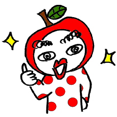 [LINEスタンプ] りんごちゃん