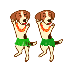 [LINEスタンプ] cute beagle dogsの画像（メイン）