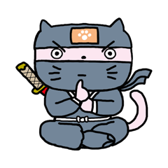 [LINEスタンプ] 猫忍にゃの画像（メイン）