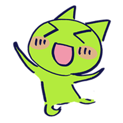 [LINEスタンプ] ミドリのねこにゃん