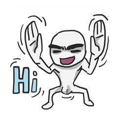 [LINEスタンプ] AsB - Big Eye Brow Dude (Aibaru kun)