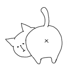 [LINEスタンプ] ノートの端のねこ