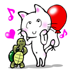 [LINEスタンプ] ネコっちとカメたろうの画像（メイン）