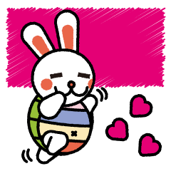 [LINEスタンプ] うさぎ de かめの画像（メイン）