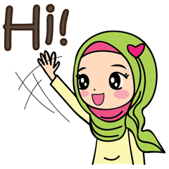 [LINEスタンプ] Jihab - Muslim Style Stickers - (EN)