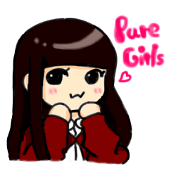 [LINEスタンプ] Pure Girls☆