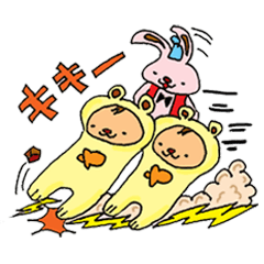 [LINEスタンプ] よちよち君とアルパカ うさぎのチャーリー