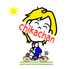[LINEスタンプ] CHIKAちゃん