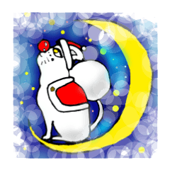 [LINEスタンプ] cat santa rokoの画像（メイン）