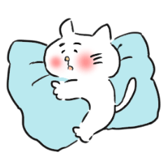 [LINEスタンプ] ゆる～いしろねこスタンプ2