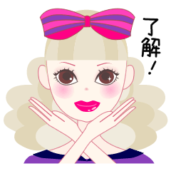 [LINEスタンプ] 目ぢから女子・ミオ様