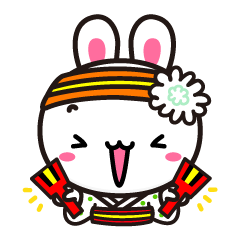 [LINEスタンプ] よさうさ。踊るYOSAKOIうさぎ